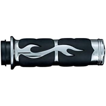 Kuryakyn 6262 Motorcycle Handlebar Accessory: ISO Flame Hand Grips, Universal