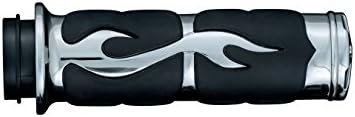 Kuryakyn 6262 Motorcycle Handlebar Accessory: ISO Flame Hand Grips, Universal
