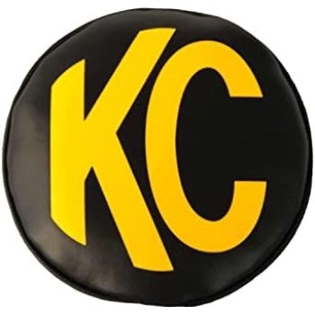 KC HiLiTES 5102 Soft Light Cover 6 in. Round Yellow On Black Vinyl KC Logo Soft