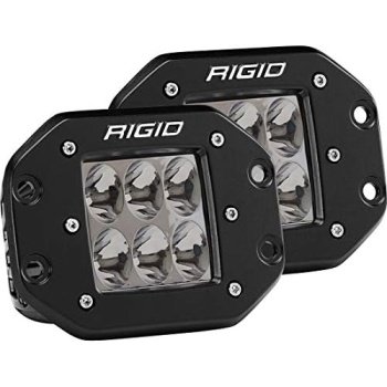 RIGID 512313 D-SERIES PRO SPECTER DRIVING FLUSH MOUNT BLACK PAIR