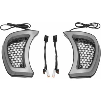 Kuryakyn 2947 Motorcycle Lighting Accessory: Tracer Headlight Vent Accents