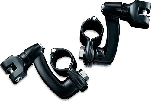 Kuryakyn 7571 Motorcycle Foot Control Component: Longhorn Offset Footpeg Mounts